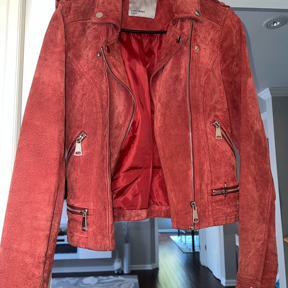 Vero Moda Used Red suede leather jacket - Picture 11 of 11